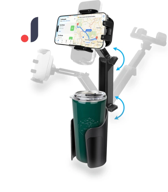 360 Degree Car Cup Holder Smartphone Mount — Dashboard Installation Kits, YRstudio