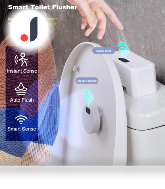 Automatic Toilet Flush Button — Bathroom Essentials, ZJM Mall