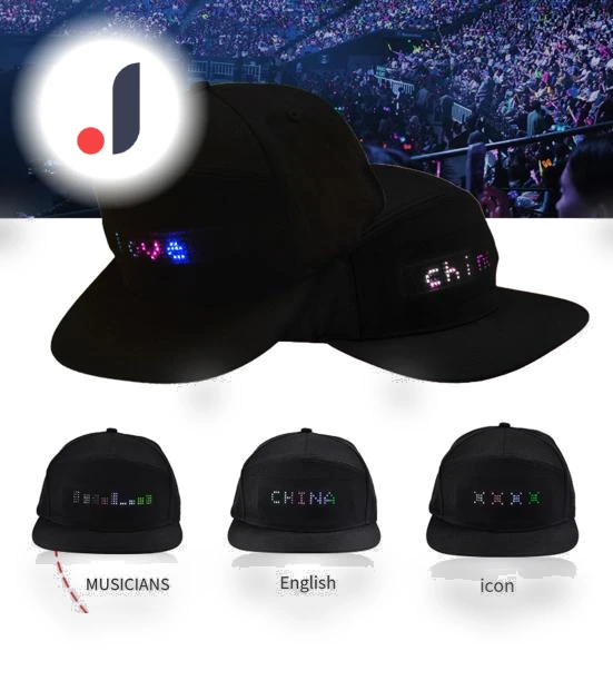 Programmable LED Message Cap — Wearable Accessories, Fashion Womenswear