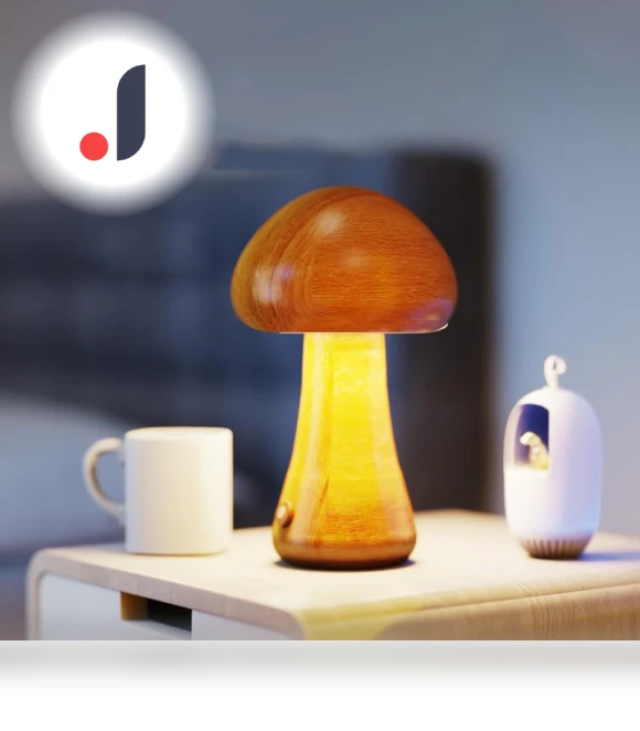 Wooden Mushroom Lamp — Lighting, Chic Home