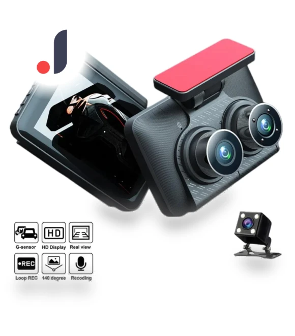 3-channel Full HD 1080P Car Dashcam — Dashboard Cameras, CANKE