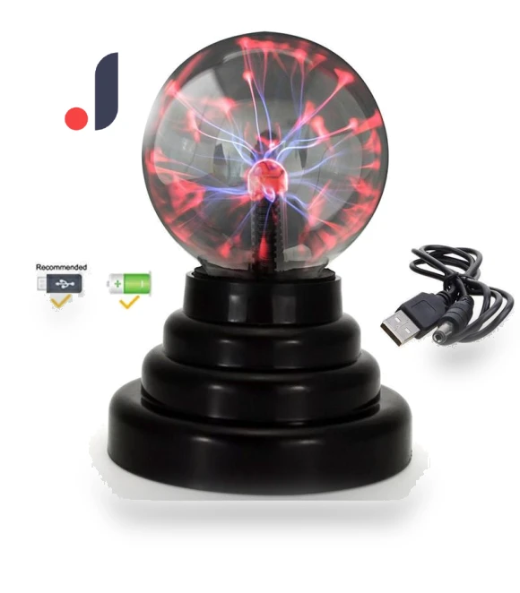 3-inch Touch USB Night Light Magic Lightning Ball — Creative Lighting Solutions, Serene Greens