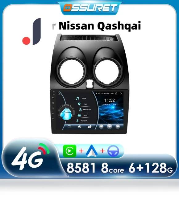 AI Voice Car Radio Android Auto Multimedia — Navigation & GPS Accessories, Hizpo