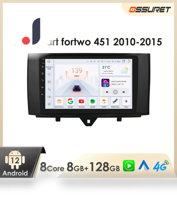 Carplay 4G Android 13 Car Radio — Navigation & GPS Accessories, OSSURET