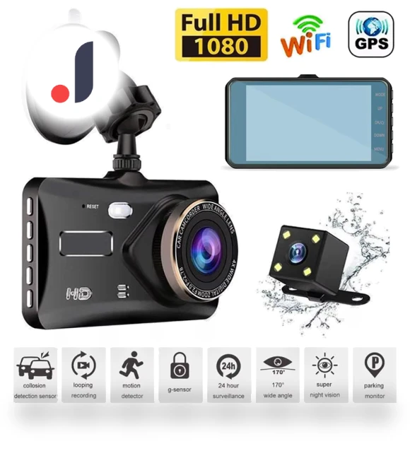 HD 1080P 4 Touch Screen IPS Car DVR — Dashboard Cameras, Carsun