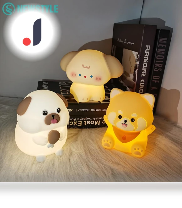 Cute Night Light in the Shape of a Red Panda — Night Lights, Modern Home Furnishing