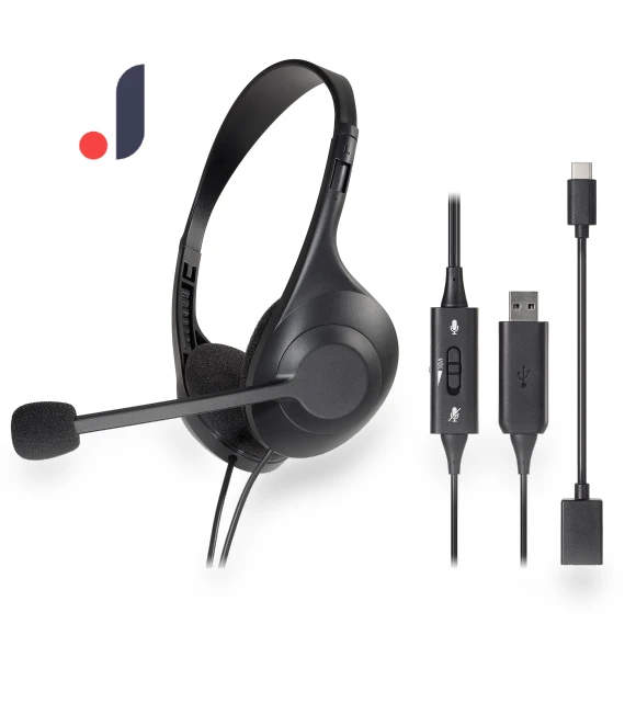 USB Stereo Headset with Noise-Cancelling Microphone — Headsets, Audio Technica
