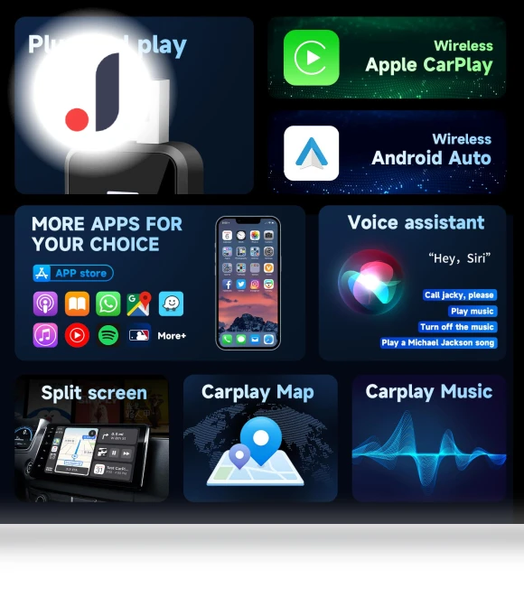 Wireless CarPlay Android Auto Adapter — Phone Accessories, Timeless Home