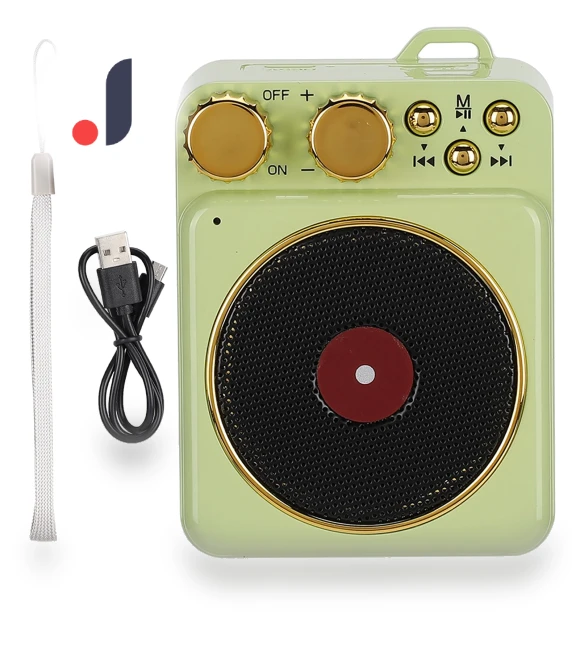 Retro Bluetooth 5.0 Speaker with Smart Voice Broadcast — Portable Sound Systems, Honor Electronics