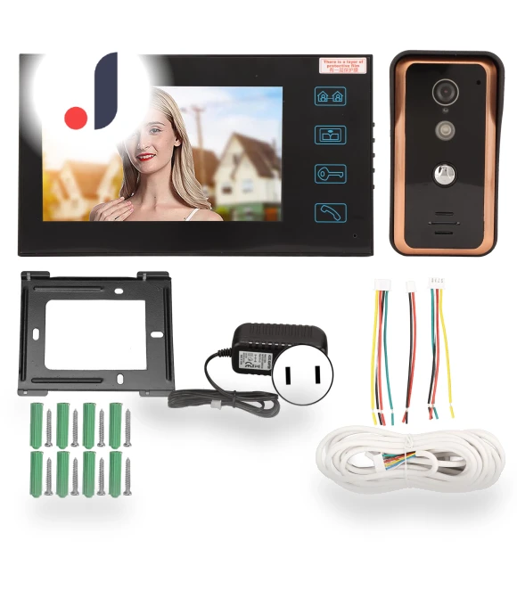 Video Door Phone with 7-inch TFT Touch Screen — Smart Home Security, OutsideWorld
