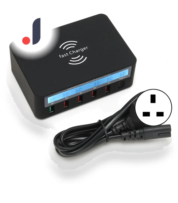 Wireless MultiPort USB Fast Charging TypeC Hub with Smart Display — Power Hubs, Honor Electronics