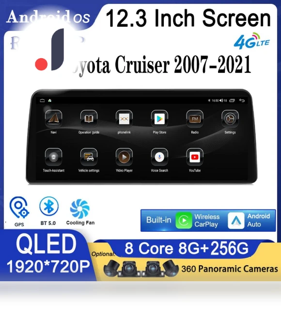 12.3-inch Touchscreen Android 14 Car Multimedia Video Player — Stereo Receivers, AutoSphere