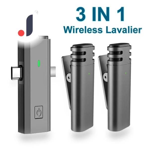 3-in-1 Wireless Lavalier Microphone — Wireless Systems, Meiteai-All