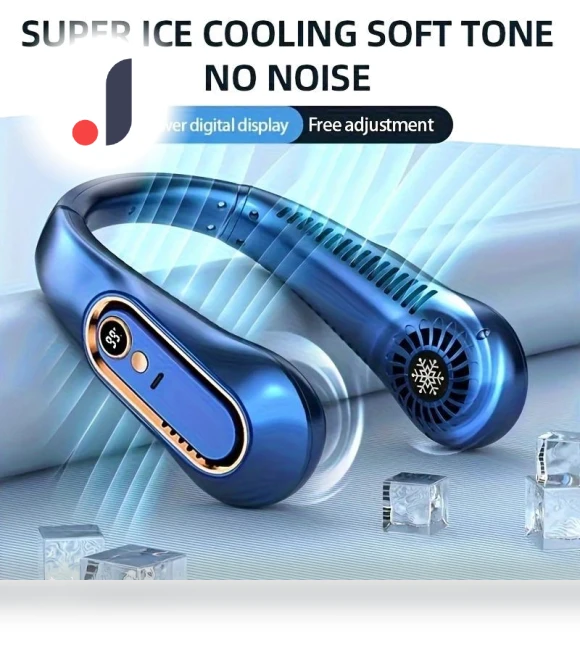 Rechargeable Neck Wearable Fan — Portable Cooling Solutions, Home Whispers