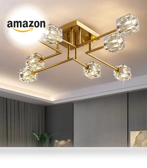 Crystal Ceiling Light — Chandeliers, OKES