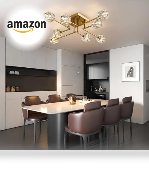 Crystal Ceiling Light — Chandeliers, OKES