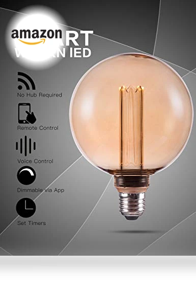 Decorative Round LED Light Bulb — Incandescent, Harwez