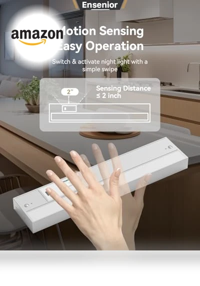 Hand Wave Motion Sensor LED Under Cabinet Lighting — Under-Cabinet Lights, Ensenior
