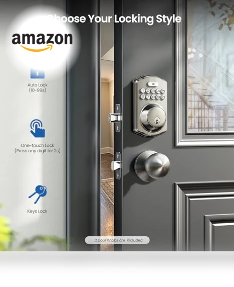 Keyless Entry Door Lock with 2 Knobs — Keyless Entry, Veise