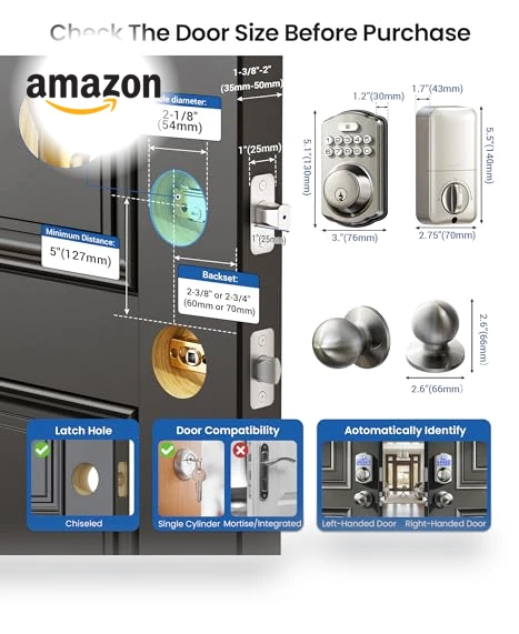 Keyless Entry Door Lock with 2 Knobs — Keyless Entry, Veise