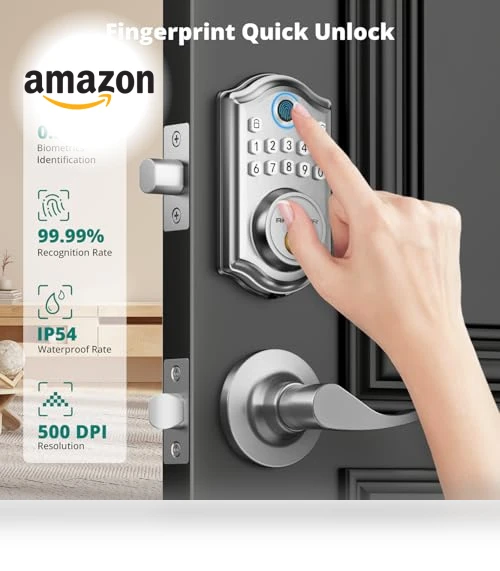 Keyless Entry Door Lock with Handle — Padlocks & Hasps, AkaGear