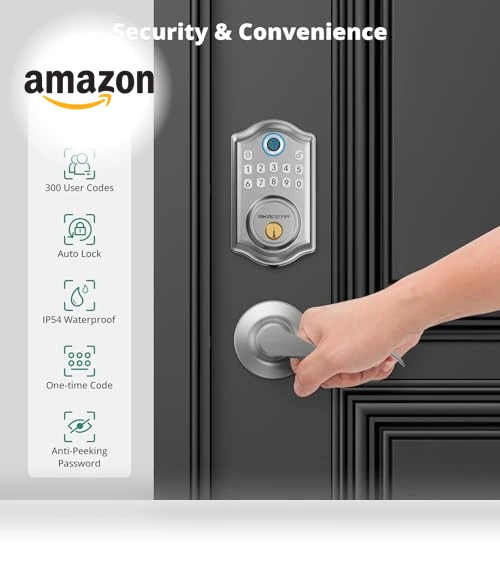 Keyless Entry Door Lock with Handle — Padlocks & Hasps, AkaGear