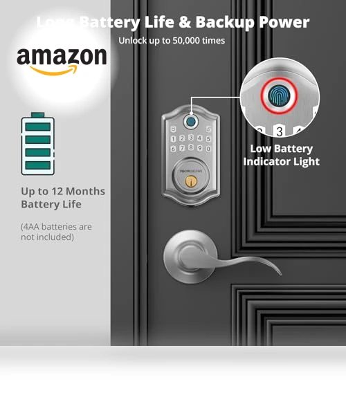 Keyless Entry Door Lock with Handle — Padlocks & Hasps, AkaGear