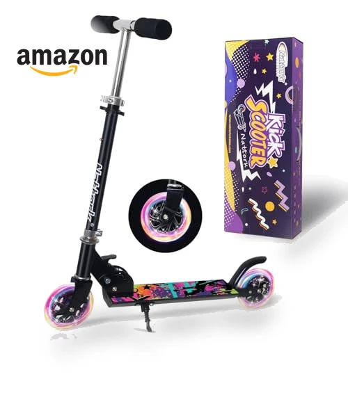 Kids Kick Scooter with Light-up Wheels — Push Scooters, Nattork