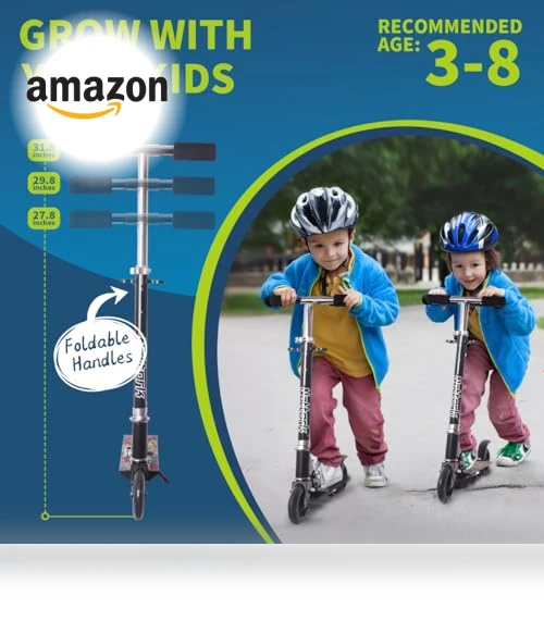 Kids Kick Scooter with Light-up Wheels — Push Scooters, Nattork