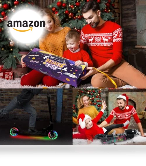 Kids Kick Scooter with Light-up Wheels — Push Scooters, Nattork