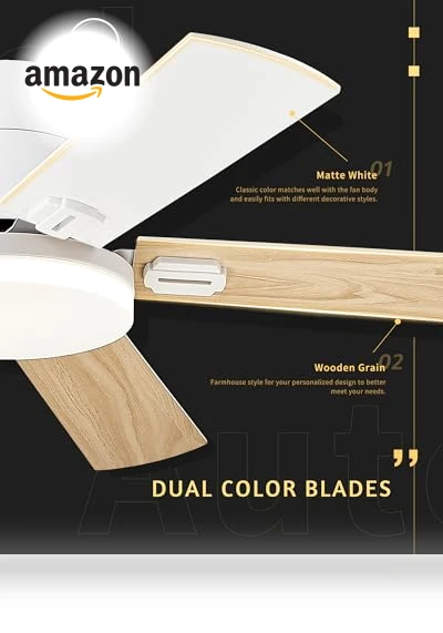 Low Profile Ceiling Fan with Light and Remote — Ceiling Fan Lighting Solutions, AUTELO