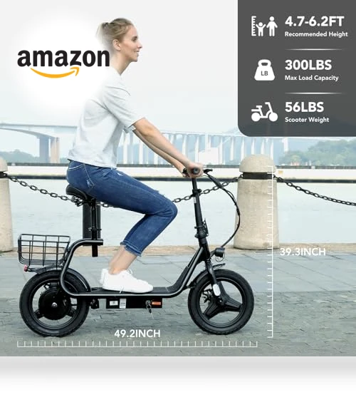 Peak 1200W Electric Scooter with Seat — Push Scooters, Caroma