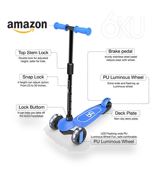 Scooter for Kids with Flash Wheels — Push Scooters, 6KU