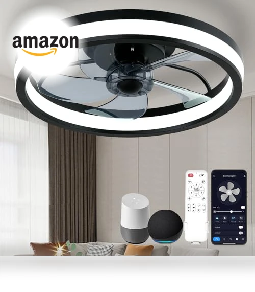 Smart Bladeless Ceiling Fan With Light — Ceiling Fan Wall Controls, YeetFerret