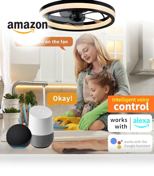 Smart Bladeless Ceiling Fan With Light — Ceiling Fan Wall Controls, YeetFerret