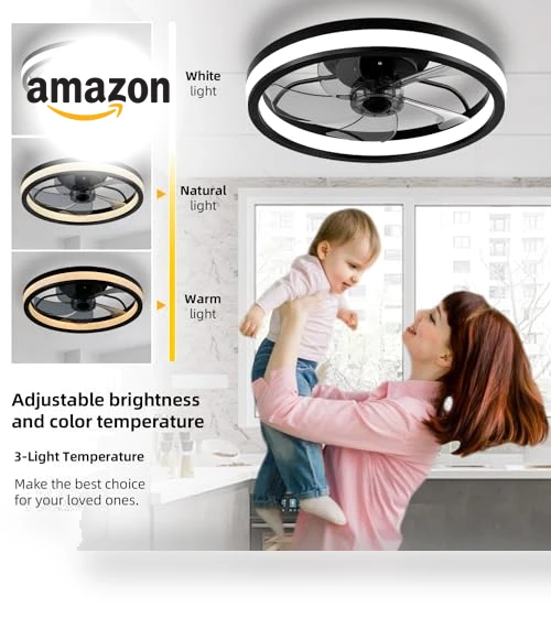 Smart Bladeless Ceiling Fan With Light — Ceiling Fan Wall Controls, YeetFerret