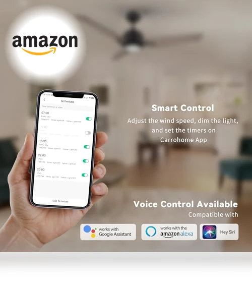 Smart Ceiling Fan with Lights — Ceiling Fan Wall Controls, SMAFAN