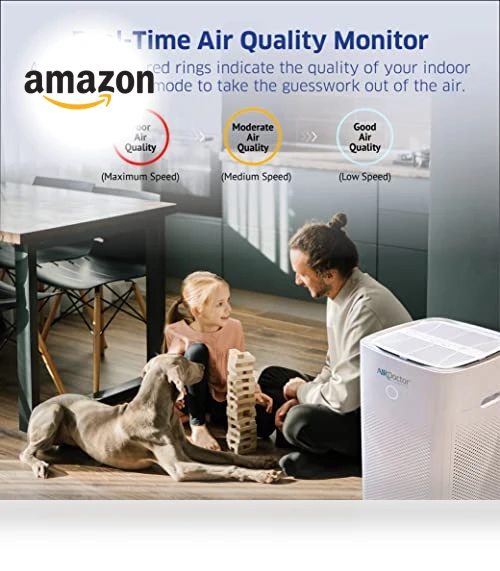 SMART HEPA Air Purifier for Extra Large Spaces & Open Concepts — Activated Carbon Air Purifiers, AirDoctor