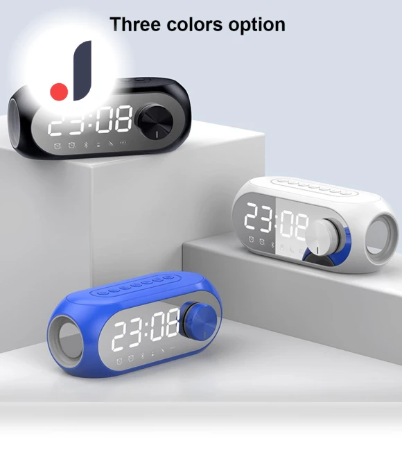 Smart LED Alarm Clock with FM Radio and Bluetooth Speaker — Clock Radios, Daily necessities-V