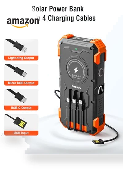 Solar Charger Power Bank — Chargers
