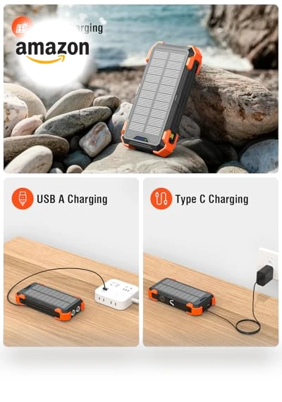 Solar Charger Power Bank — Chargers