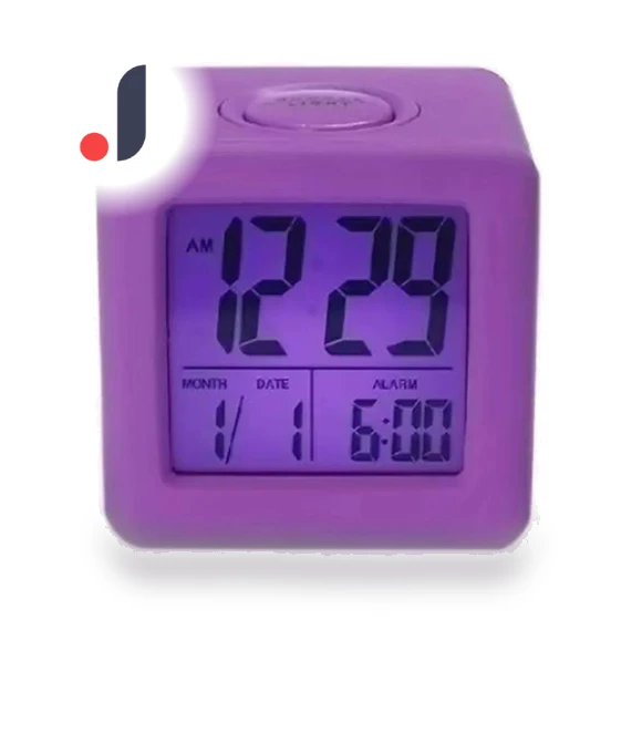 Square Silicone Alarm Clock with LCD Display — Alarms & Clocks, Daily necessities-V