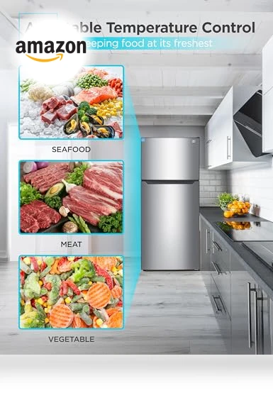 Top Mount Refrigerator with Freezer — Mini Fridges, BLACK+DECKER