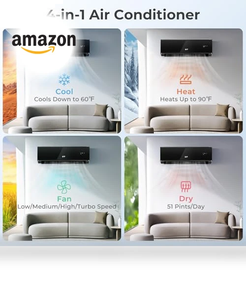 Wifi Enabled Mini Split Air Conditioner & Heater — Cooling Solutions, COSTWAY