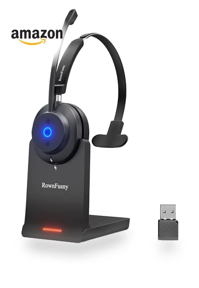 Wireless Headset with Mic — Headsets, Rownfusny
