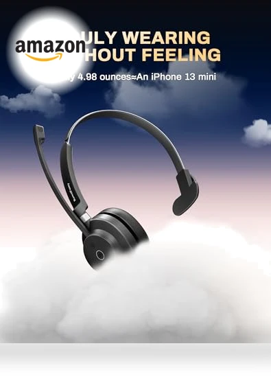 Wireless Headset with Mic — Headsets, Rownfusny