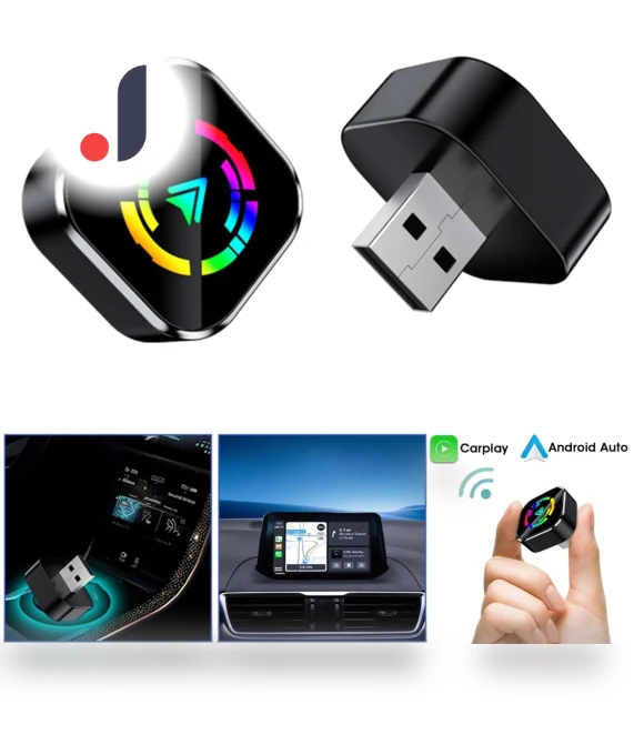 2 in 1 AI Smart Box USB Auto CarPlay Dongle — Phone Accessories, YJMP Auto Parts