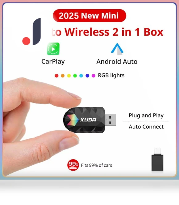 2in1 Wireless CarPlay AI Mini Box Android Auto Box — Car Accessories & Gadgets, ZoomSpark