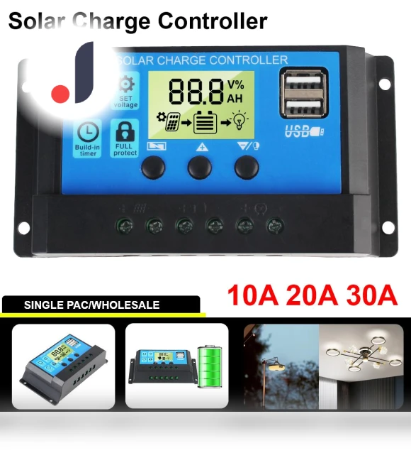 Solar Charge Controller with LCD Display — Chargers, ZoomSpark