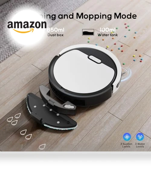 3-in-1 Ultra Thin Robot Vacuum and Mop Combo — Smart Cleaning Robots, Kipvvo